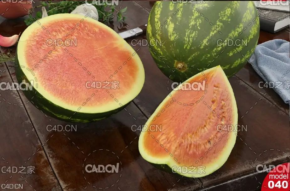 切开的一半西瓜 watermelon