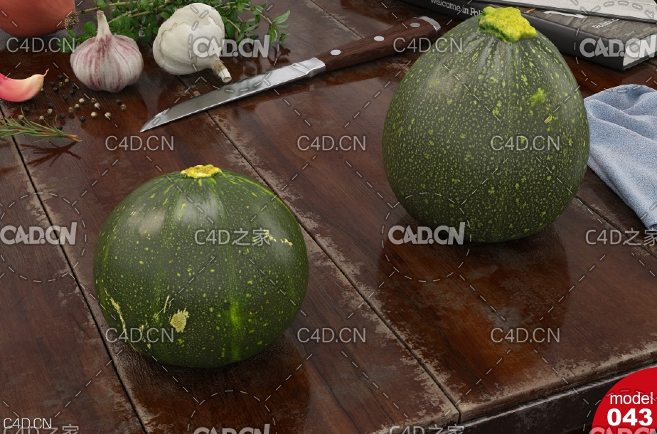 绿色南瓜 pumpkin - C4D之家 - 170-24_01.jpg