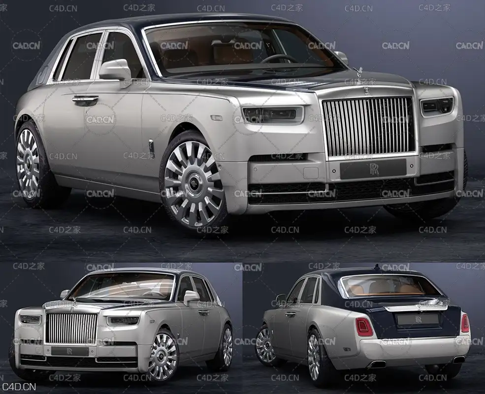 劳斯莱斯幻影汽车3D模型 Cgtrader - Rolls Royce Phantom 2018 - 3DModel