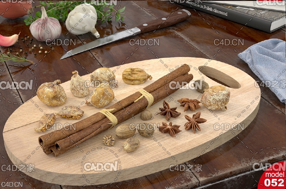 调味料：八角 桂皮 肉蔻 无花果干
