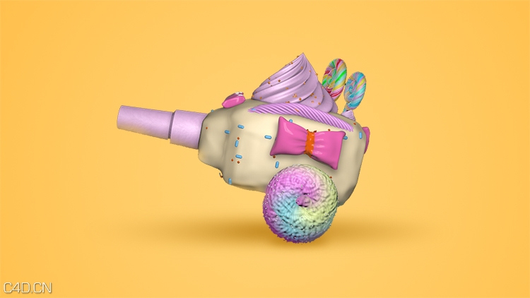 C4D R19 糖果大炮