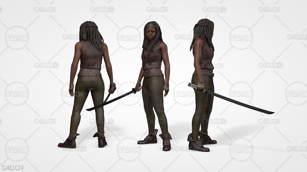 拿刀的非洲女孩 美洲原住民 Native American NPC