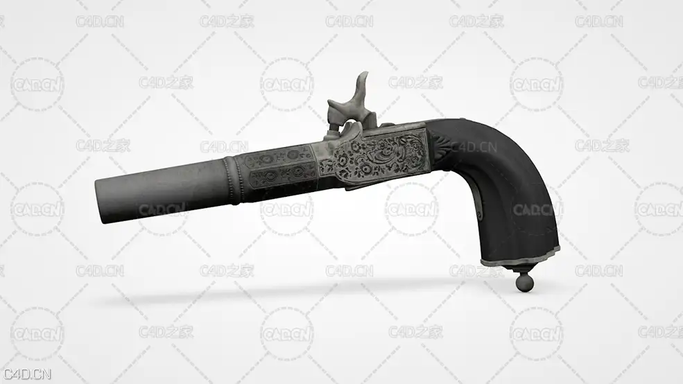 旧法国手枪 Old French pistol - C4D之家 - CN200110-40.jpg