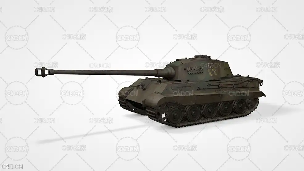 虎式重型坦克 Panzerkampfwagen VI Ausf. B 3d model - C4D之家 - CN200110-41.jpg