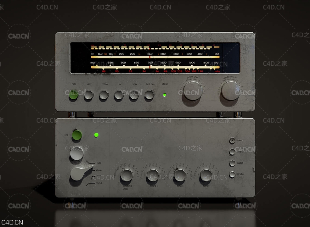 复古收音机 Cinema 4D 3D Model Retro Old Radio - C4D之家 - Free-Cinema-4D-3D-Model-Retro-Radio.jpg
