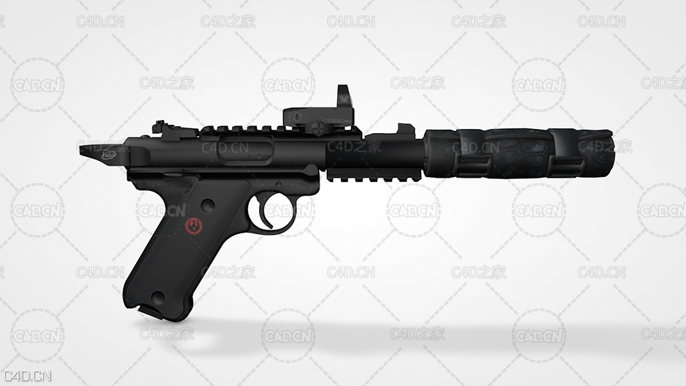 消音手枪 Ruger Mark IV tactical 3D model - C4D之家 - CN200110-44.jpg