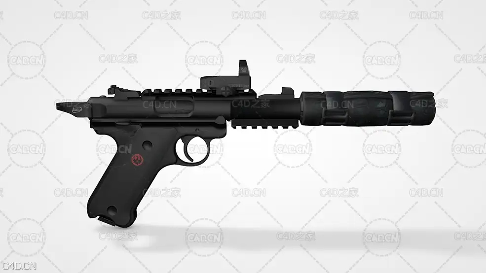 消音手枪 Ruger Mark IV tactical 3D model - C4D之家 - CN200110-44.jpg