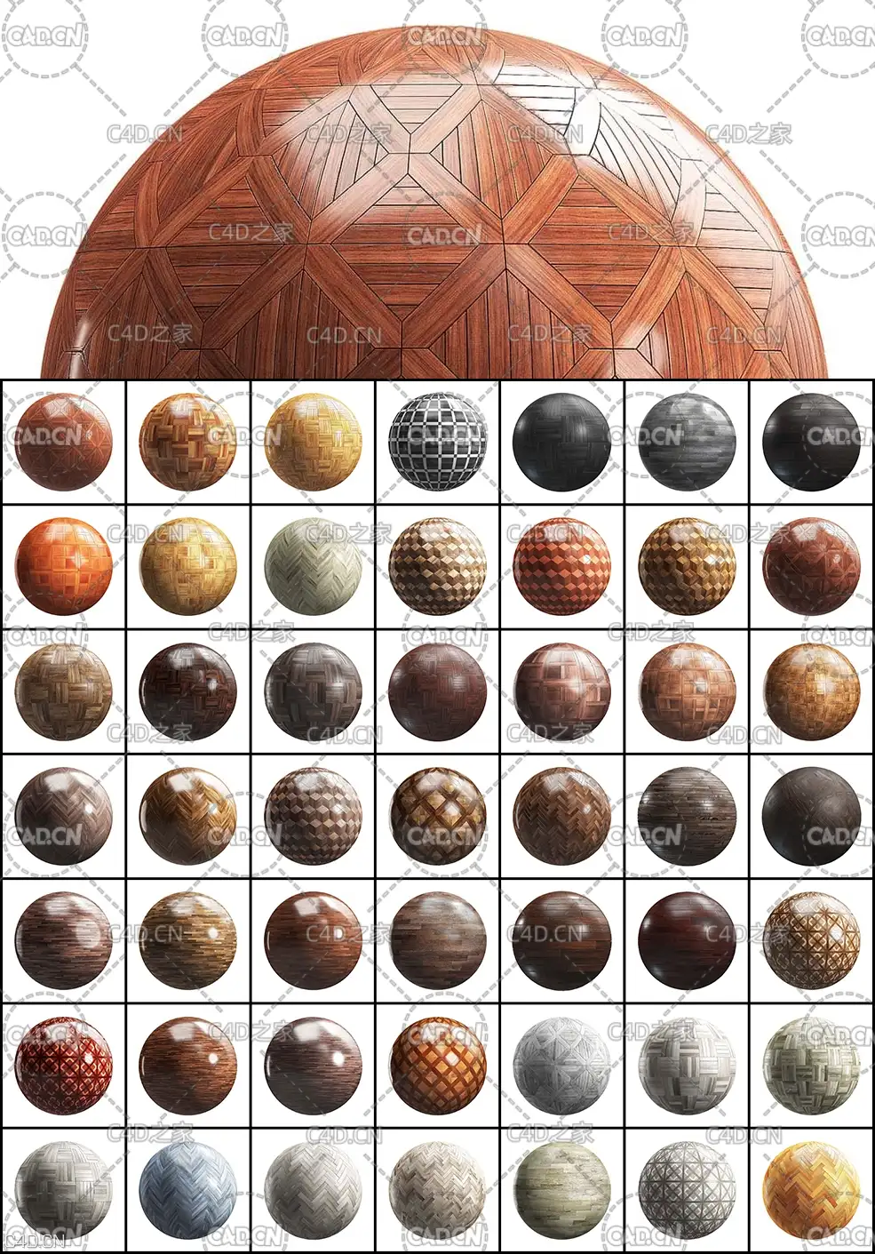 100张木地板贴图素材合集 CGAxis 4k PBR Textures Collection Volume 20 – Parquets - C4D之家 - 3-1.jpg