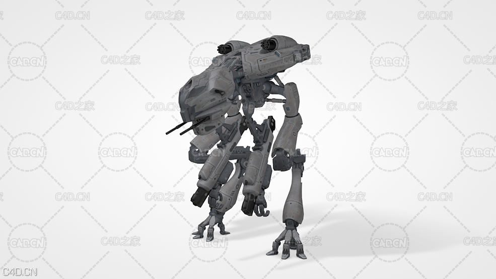 科幻机器人 SciFI Mech 3D model