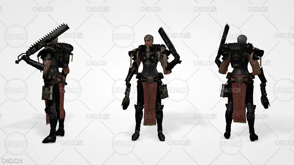 战锤40K 星际战团索罗里塔斯 Warhammer 40K Sororitas 3d model - C4D之家 - CN200110-59.jpg