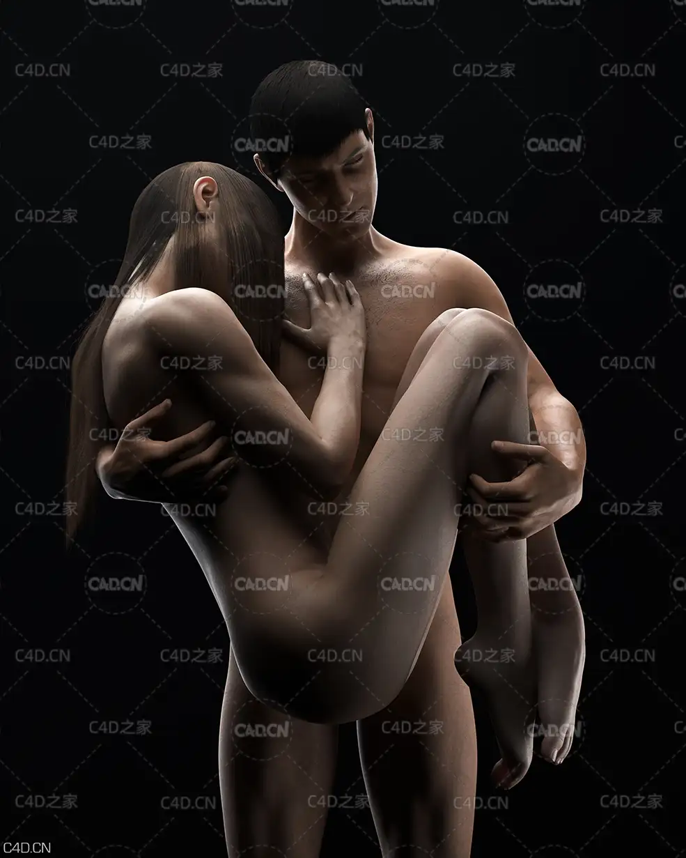 裸体男人抱起的裸体女性 Relief - C4D之家 - [04-01-20]---Relief.jpg