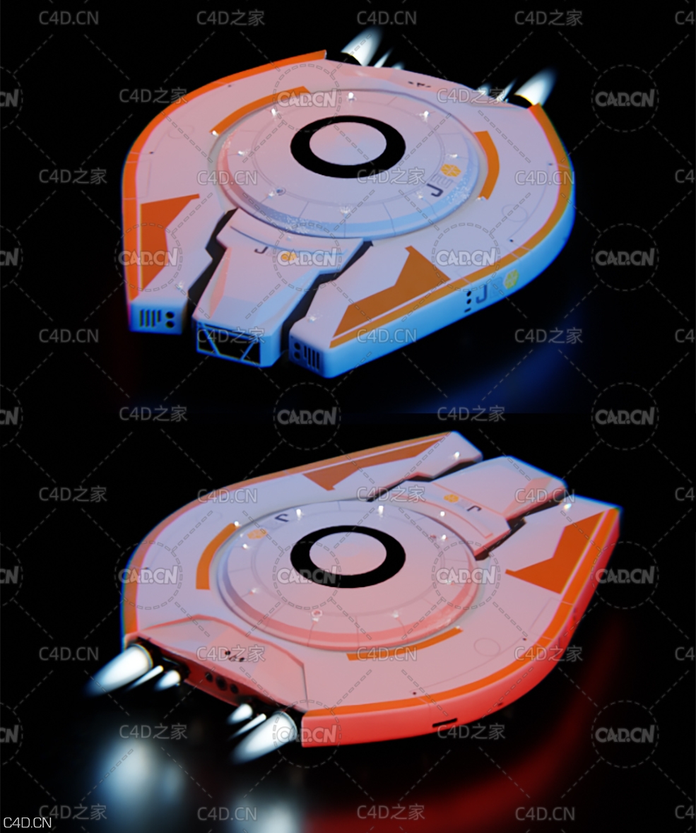 科幻飞行器 Jupiter - C4D之家 - 1.jpg