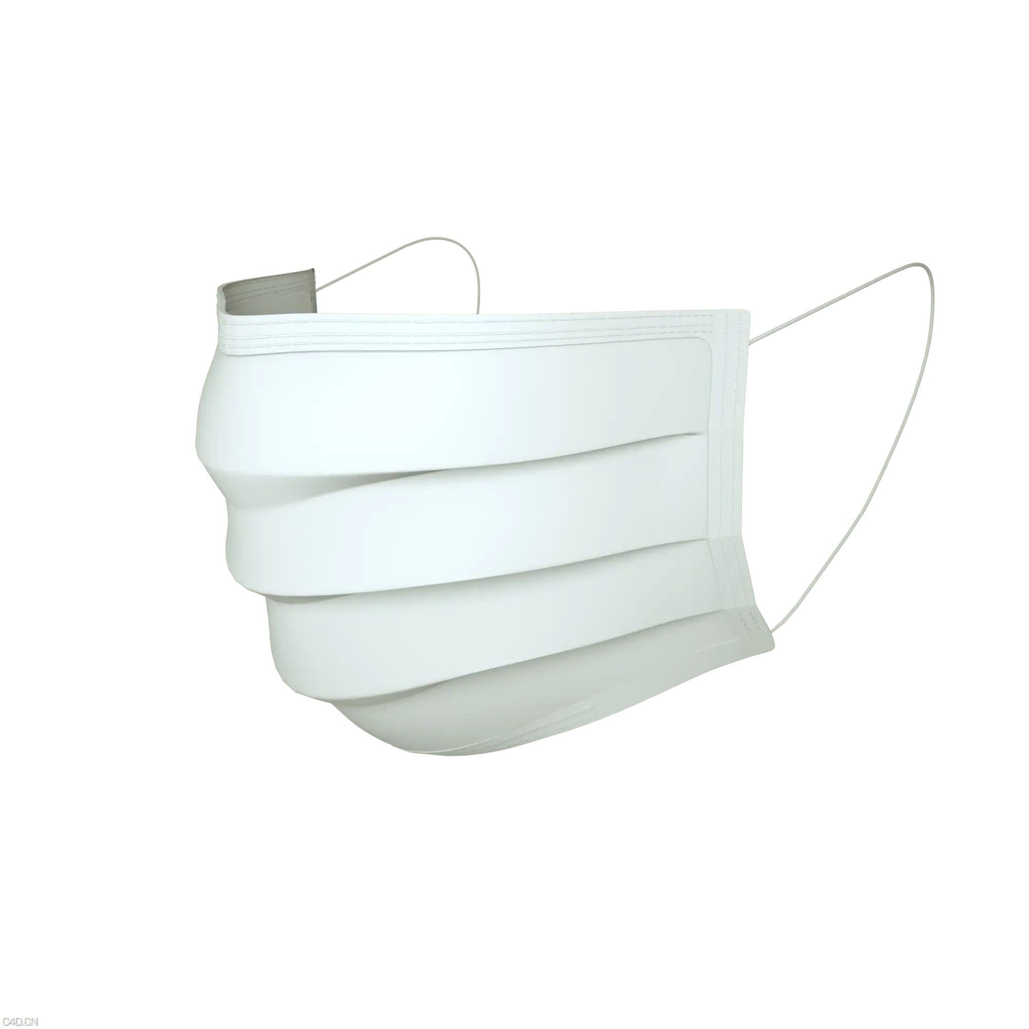 口罩素模 中模(含模型下载) - C4D之家 - 01.png