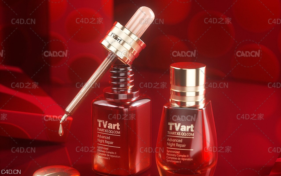 C4D octane渲染电商产品化妆品布光中文教程