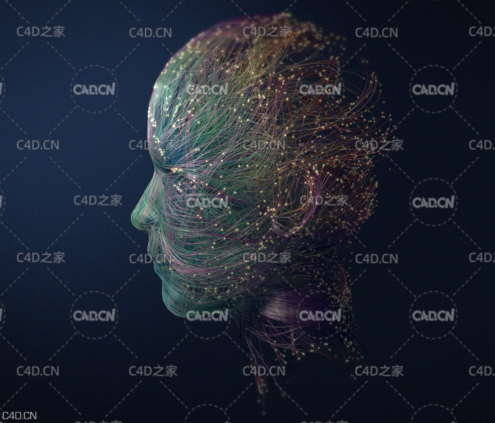 C4D使用X-Particles粒子插件制作线条编织头像创意教程 Creating Abstract Images - C4D之家 - f14aeaba.jpg