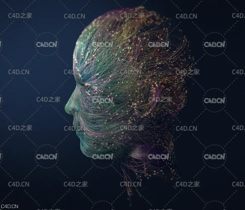 C4D使用X-Particles粒子插件制作线条编织头像创意教程 Creating Abstract Images - C4D之家 - f14aeaba.jpg