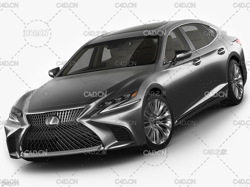 雷克萨斯豪华轿车 TurboSquid - Lexus LS 500 2018
