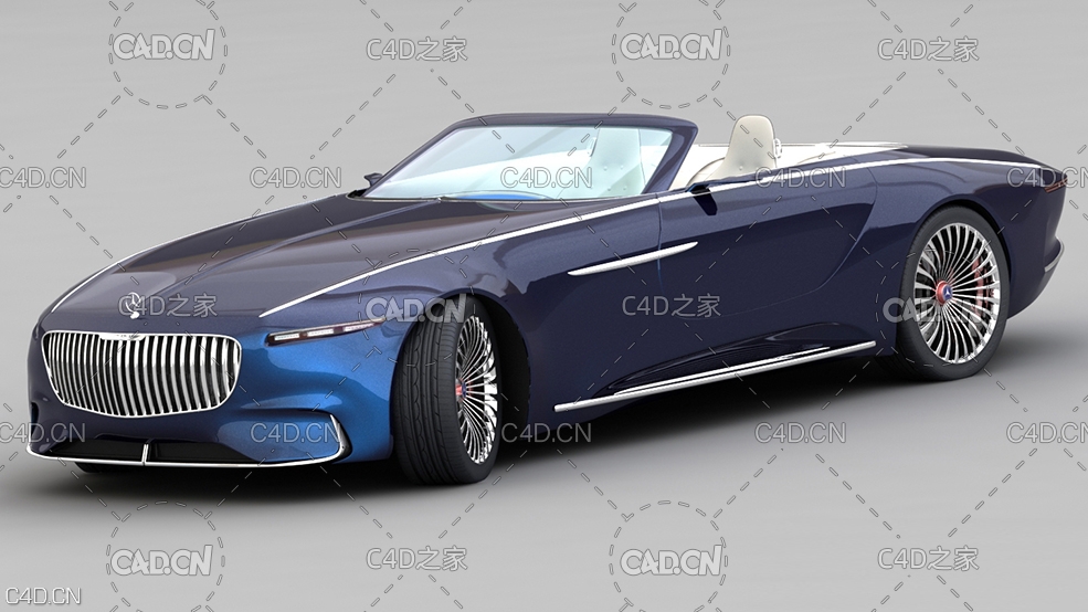 梅赛德斯-迈巴赫6敞篷版汽车 Mercedes-Maybach Vision 6 2018 - C4D之家 - 3D-mercedes-maybach-vision-6-2018_Z.jpg