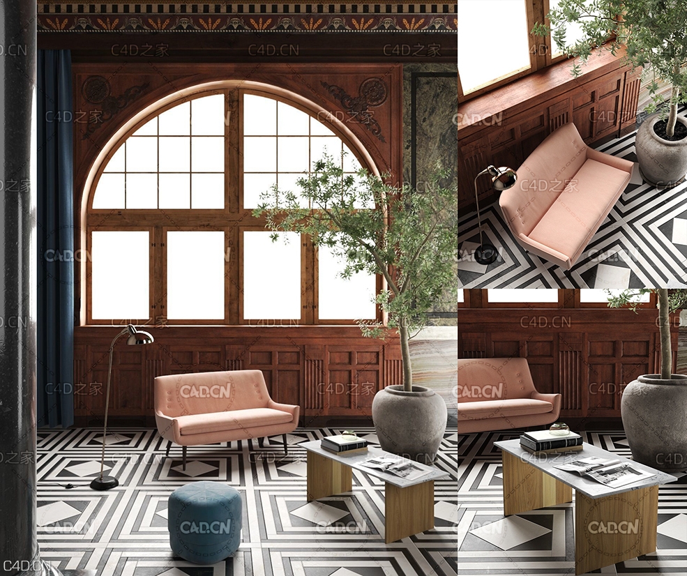 C4D室内模型：复古书房客厅 CGTrader – BeInspiration 73 3D models - C4D之家 - beinspiration-73-3d-model-max--obj-mtl-fbx-c4d.jpg