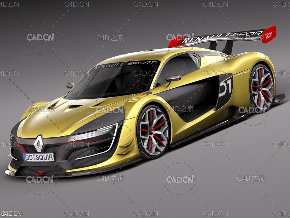 雷诺跑车 SQUIR - Renault Sport RS01 2015 - C4D之家 - 29841.jpg