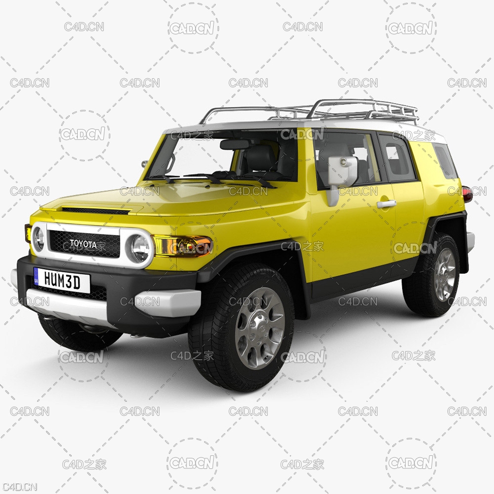 丰田兰德酷路泽FJ越野车 Hum3D - Toyota FJ Cruiser with HQ interior 2010