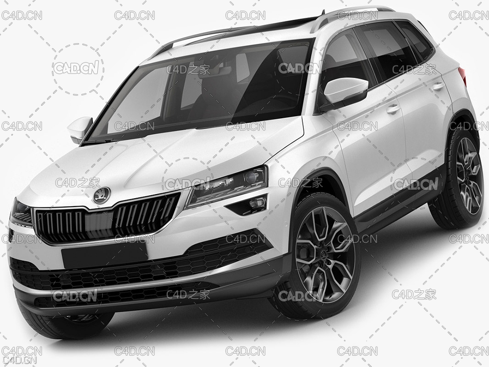 斯柯达卡洛克 Hum3D - Skoda Karoq 2018 - C4D之家 - skoda-karoq-2018-3D-model_0.jpg