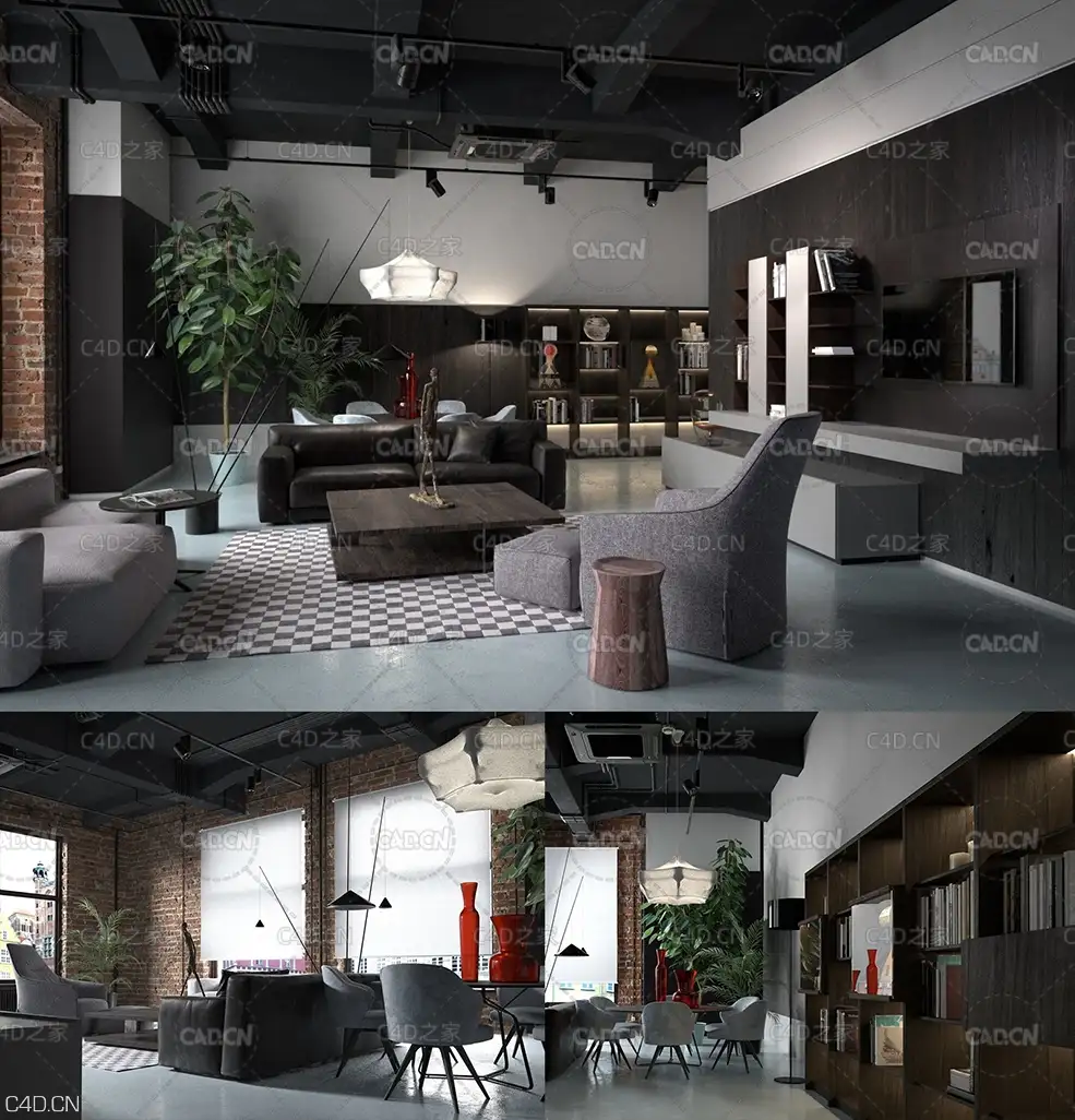 C4D室内模型：客厅 CGTrader – BeInspiration 82 3D models - C4D之家 - beinspiration-82-3d-model-max-obj-fbx-c4d.jpg