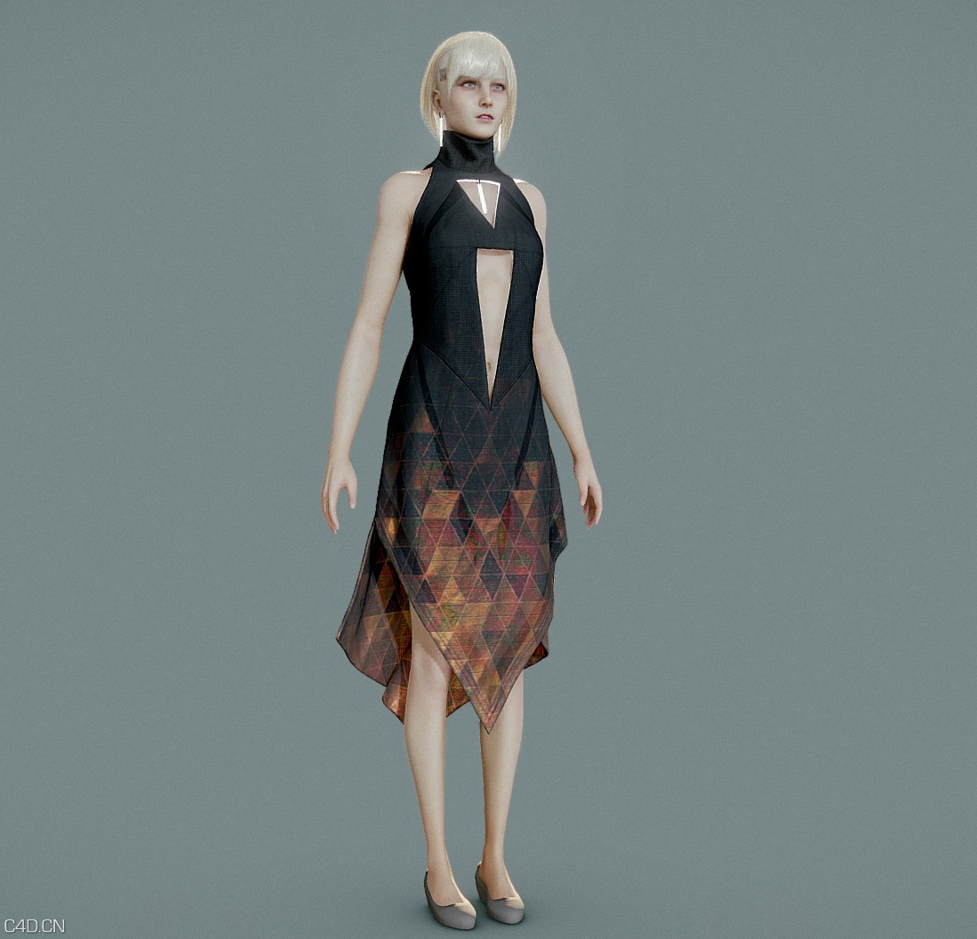 科幻少女模型下载 - C4D之家 - 01.jpg