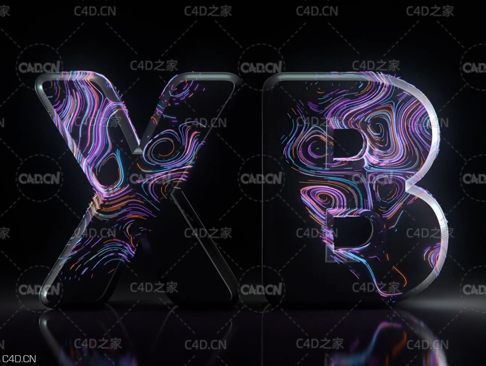 C4D R21使用域立场功能制作光线粒子攀爬效果教程(含工程) Cinema 4D Field Force