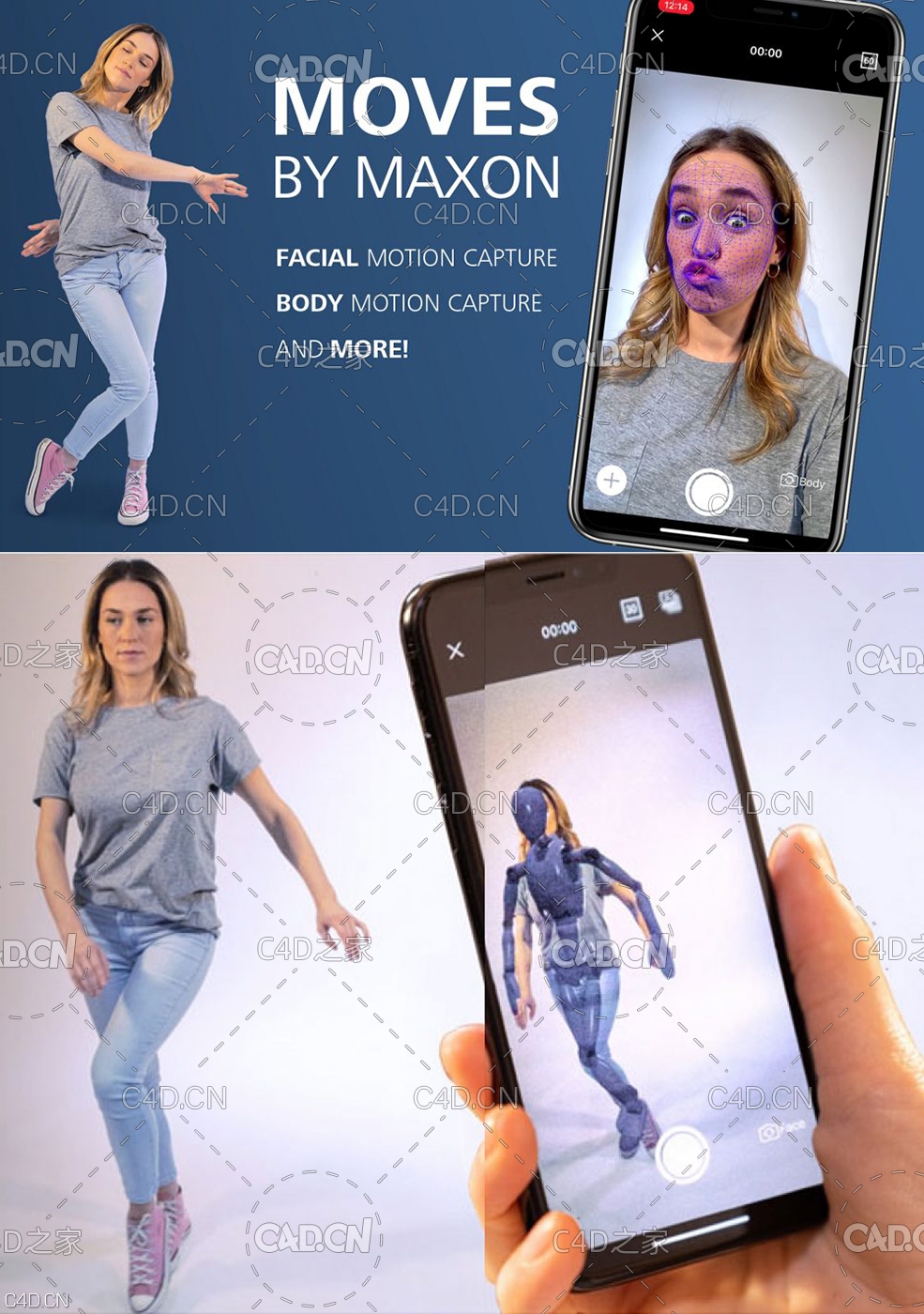 Cinema 4D插件:APP面部表情和身体动作捕捉数据导入插件 Moves by Maxon - C4D之家 - 22.jpg