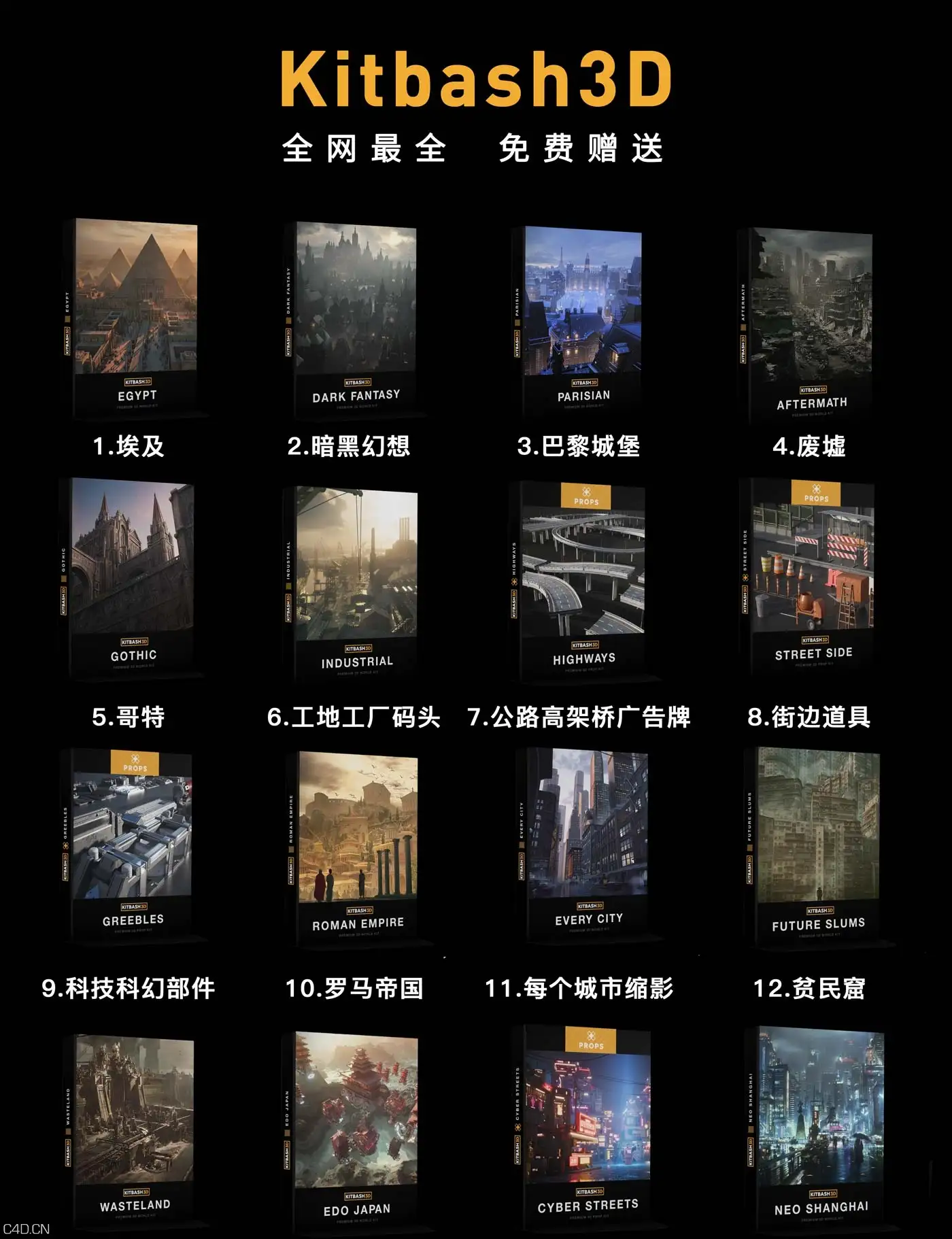 烧麦大神都爱用的模型包free送 - C4D之家 - 文章图_01.jpg
