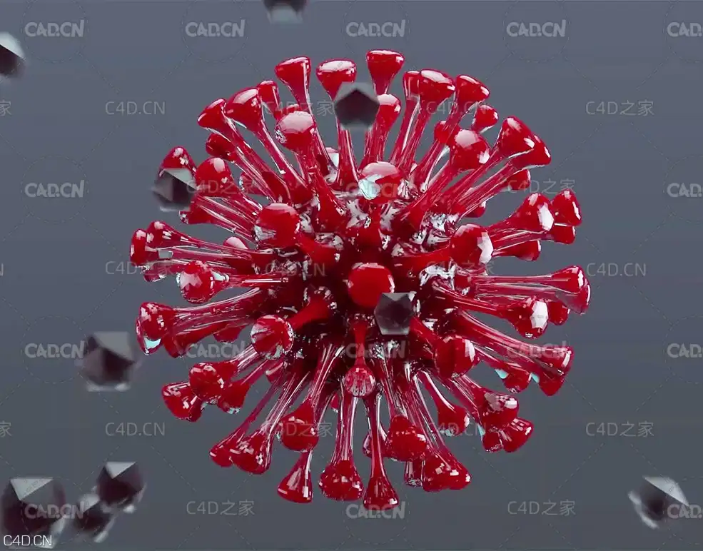 C4D制作模拟新冠病毒蠕动被击碎过程教程 - C4D之家 - 3de555871e1abc46e2c25d13350b32b54458eea4.jpg