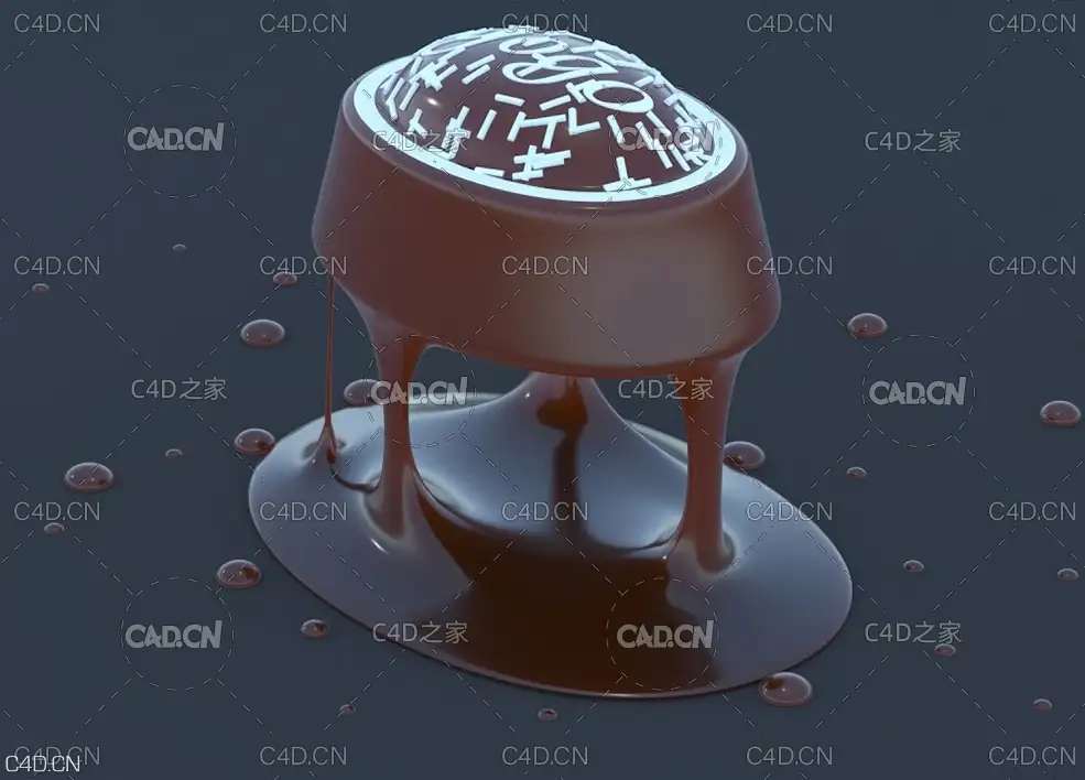 C4D巧克力拉丝效果教程 Cinema 4d Chocolate