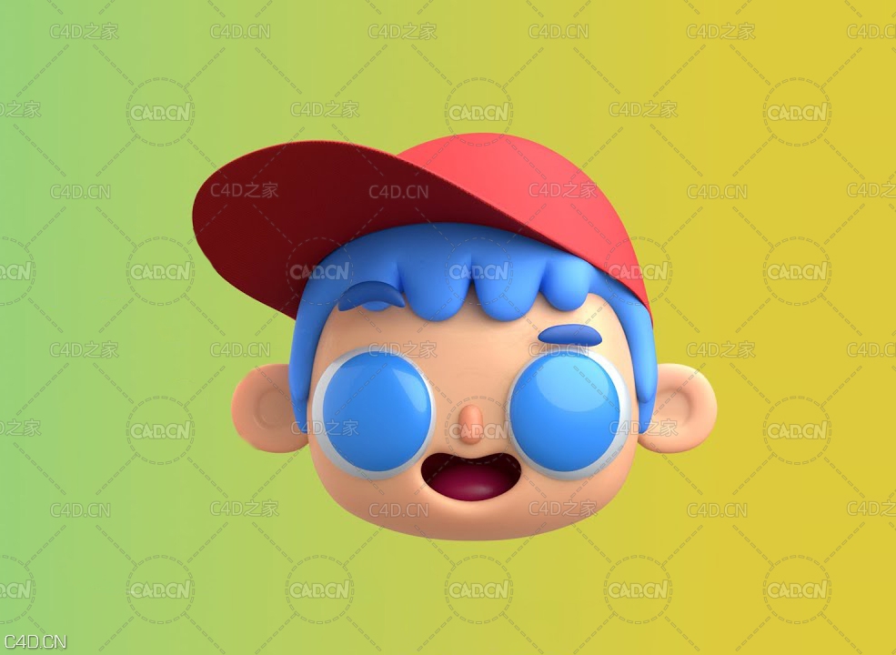 C4D卡通人物表情调整流程（含工程文件） Joystick n' Slider Style Workflow in C4D