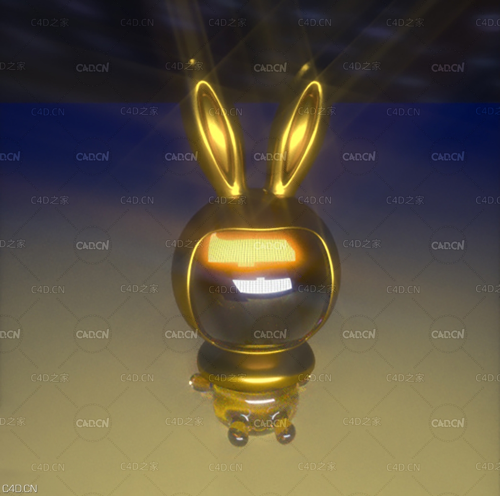 朋克兔子 c4d octane rabbit