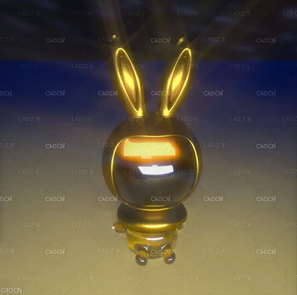 朋克兔子 c4d octane rabbit