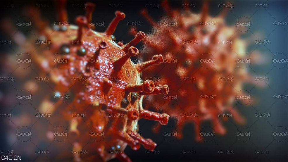 新型冠状病毒C4D Arnold模型 Cinema 4D 3D Model Corona Virus - C4D之家 - Free-Cinema-4D-3D-Model-Corona-Virus-1536x864.jpg
