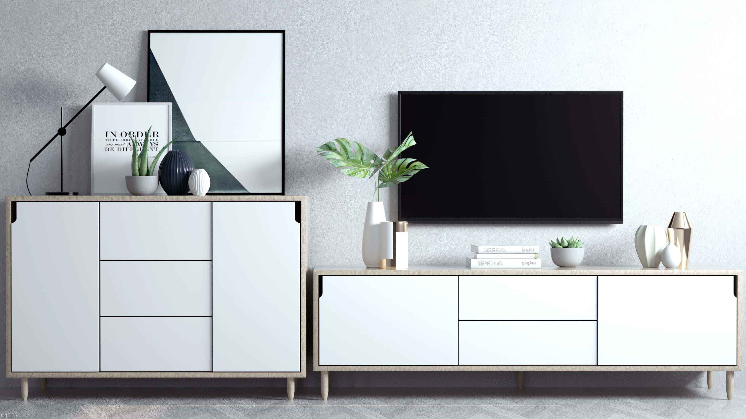 北欧电视柜 - C4D之家 - 北欧电视柜1.jpg