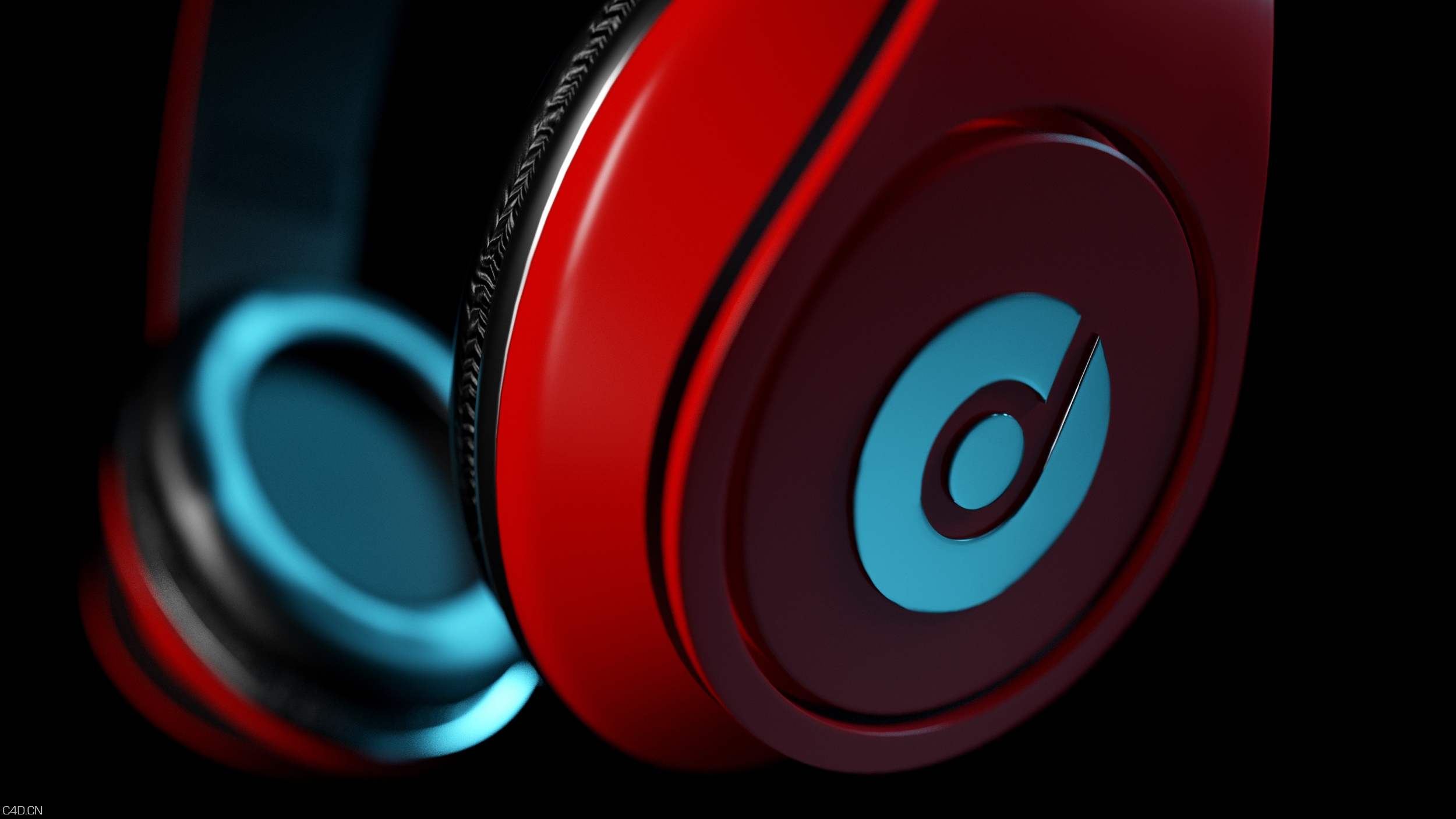 耳机-OC渲染 - C4D之家 - 耳机-红色.jpg