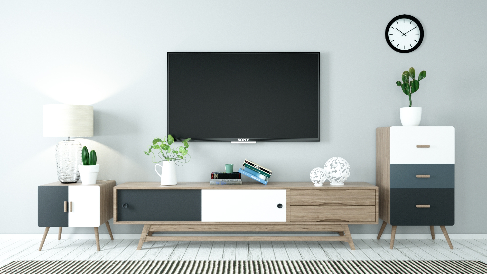 北欧电视柜02 - C4D之家 - 北欧电视柜02-1.jpg