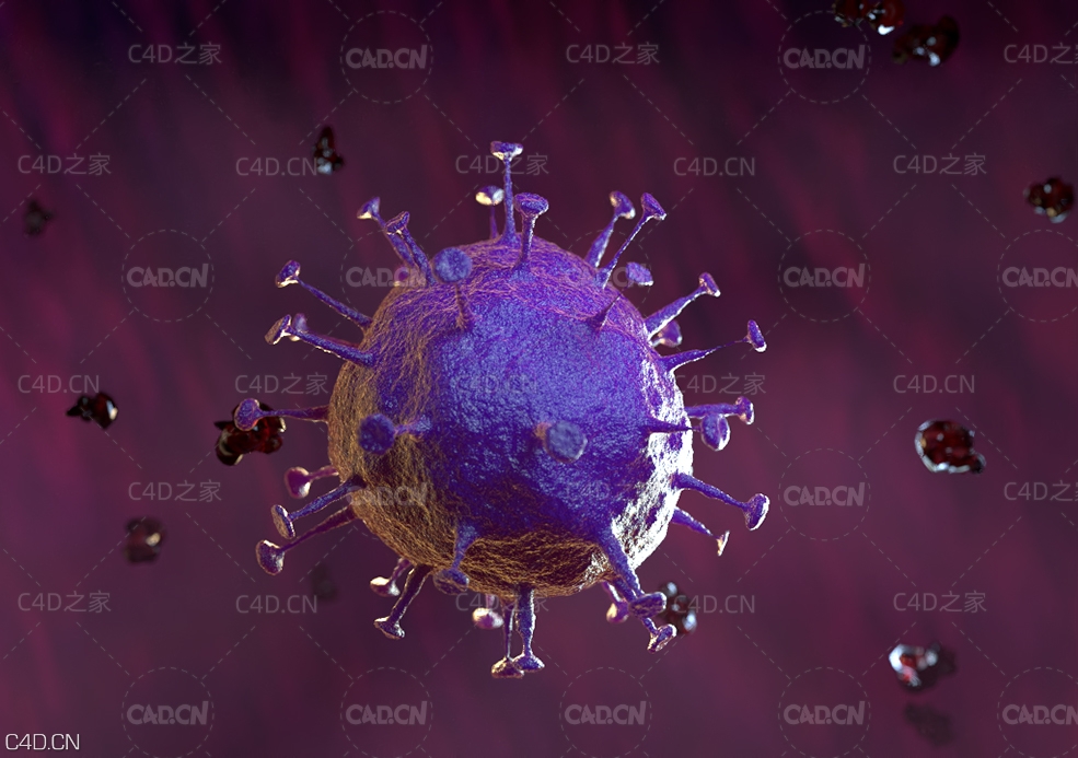 新型冠状病毒肺炎动画模型 Corona Virus - C4D之家 - 017c995e673deaa801216518e5bd1d.png@2o.jpg