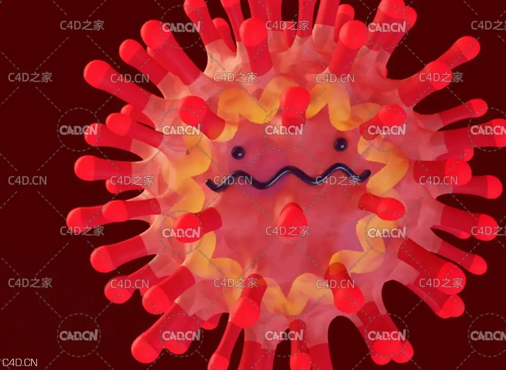 C4D卡通冠状病毒动画教程 Corona Virus 3d Model and Animation in Cinema 4d - C4D之家 - maxresdefault.jpg
