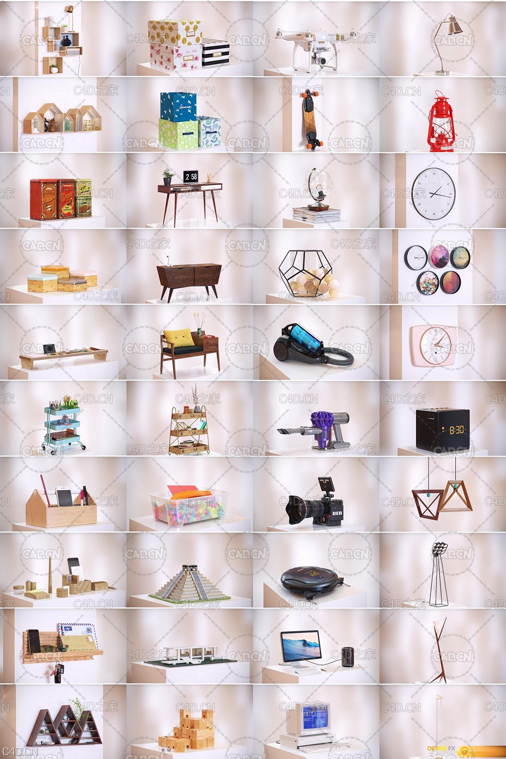 家庭生活用品3D模型合集(MAX模型) Viz People 3D Home Gadgets v2