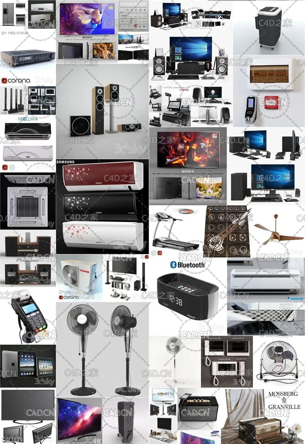 家用电器3D模型合集(MAX格式模型) Technology – 3dskyPro 3dsmax – Volume 1