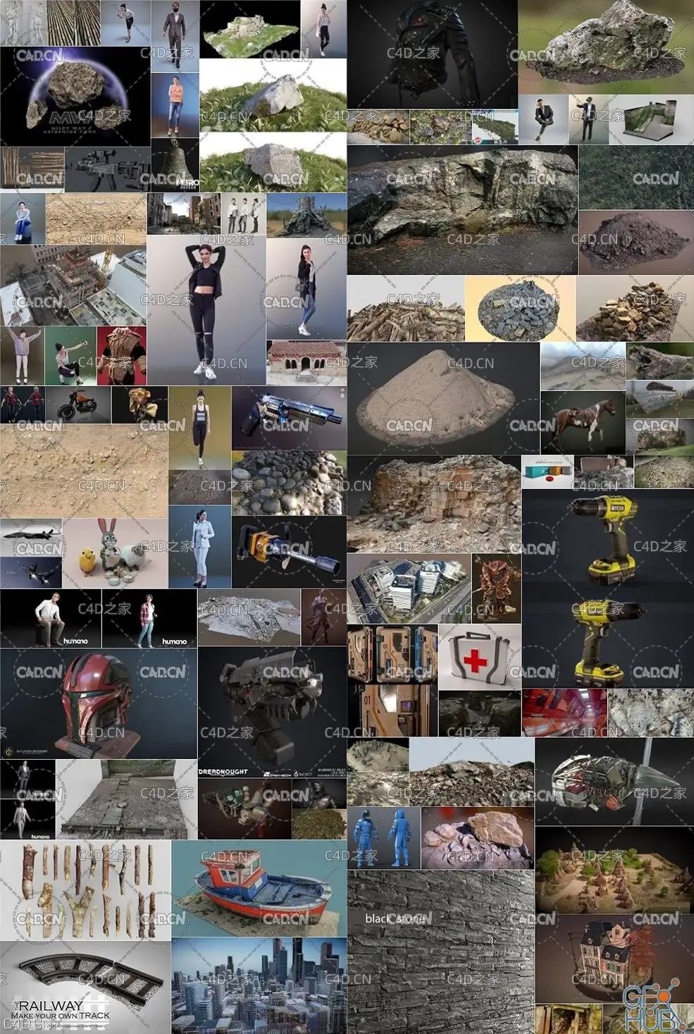 电影游戏3D模型合集(MAX模型) PBR Game 3D-Models Bundle Feb 2020