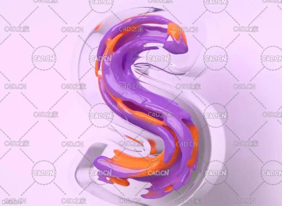 C4D流体填充文字动画教程（含工程文件）X-Particles Liquid S – Cinema 4D