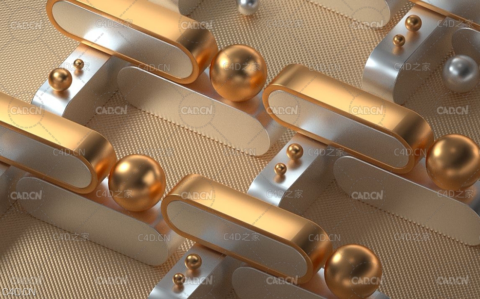 C4D OC渲染金属材质中文案例教程 C4D OCTANE金属渲染