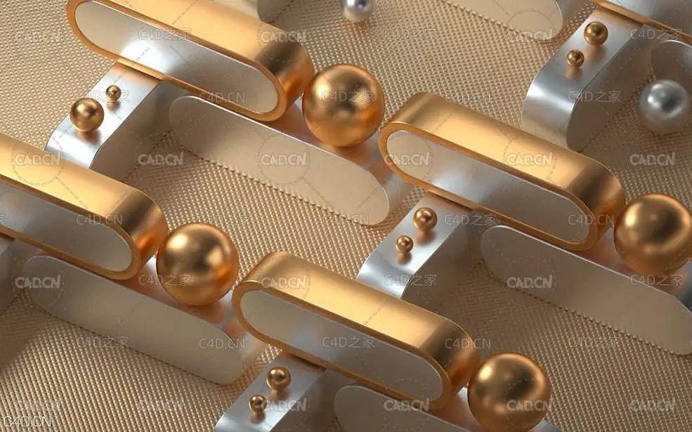 C4D OC渲染金属材质中文案例教程 C4D OCTANE金属渲染