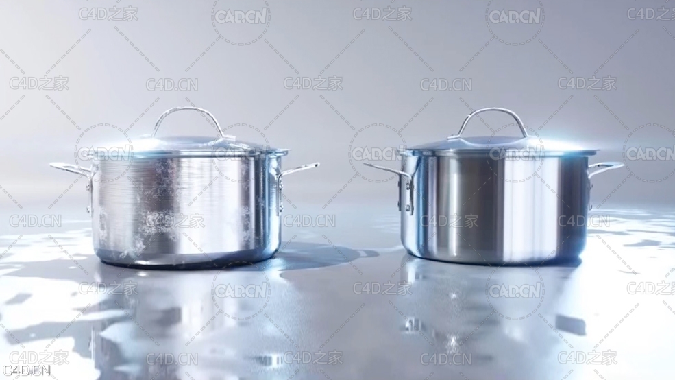 C4D OC材质技巧：不错辛烷值着色器 拉丝金属、无限地面、水平镜头眩光