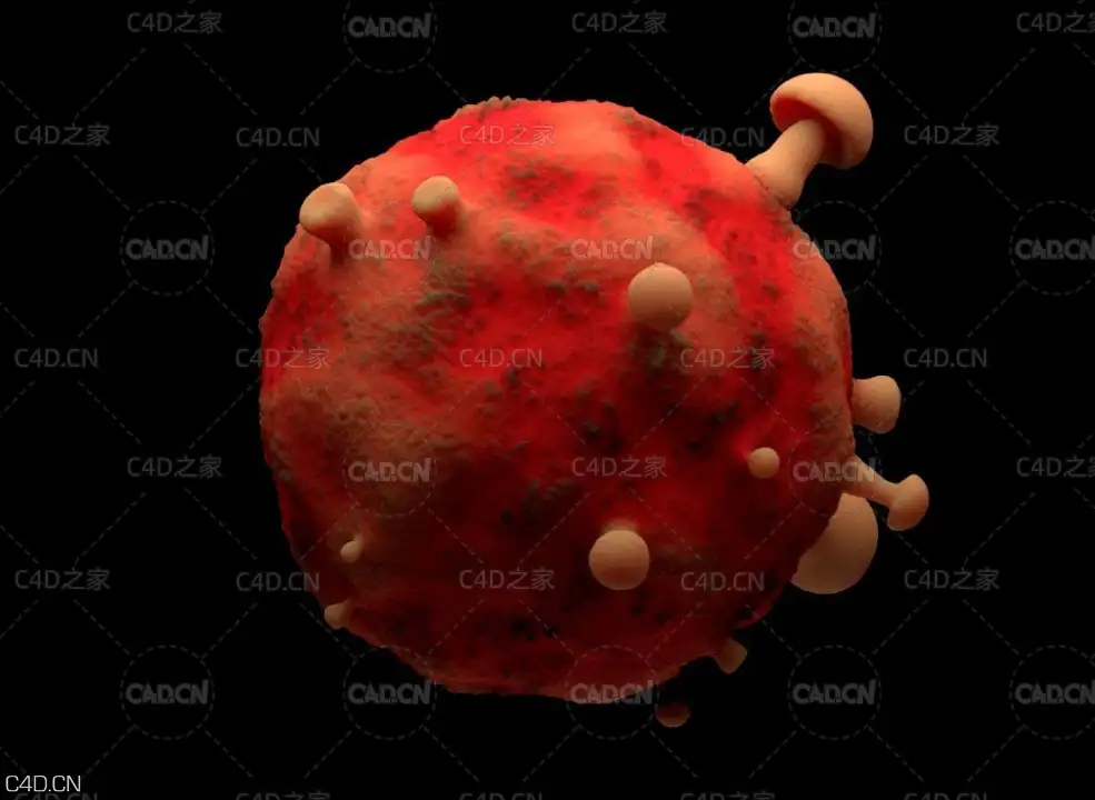 C4D使用红移渲染器制作新冠病毒制作教程 Redshift Material Animation Virusin - C4D之家 - RedshiftMaterial-AnimationVirusinCinema4DR20_Tutorial.jpg
